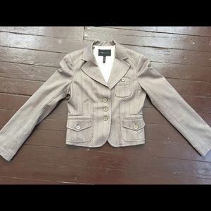 BCBG MAXAZRIA Brown/Tan cropped blazer, S